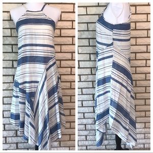 Francesca’s Dress Blue White Stripe Sleeveless